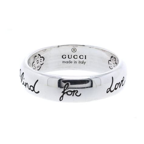 love is blind gucci|Blind For Love' ring in silver .